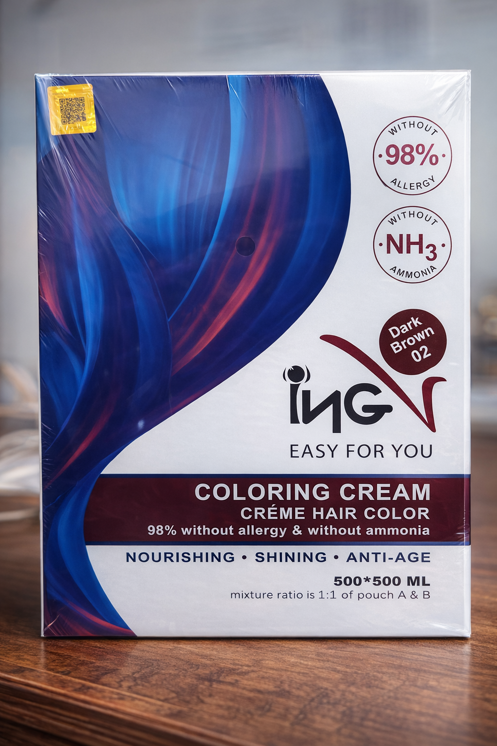 ING V Hair Color 100% Original - Ammonia Free-Allergy Free - 1000ml