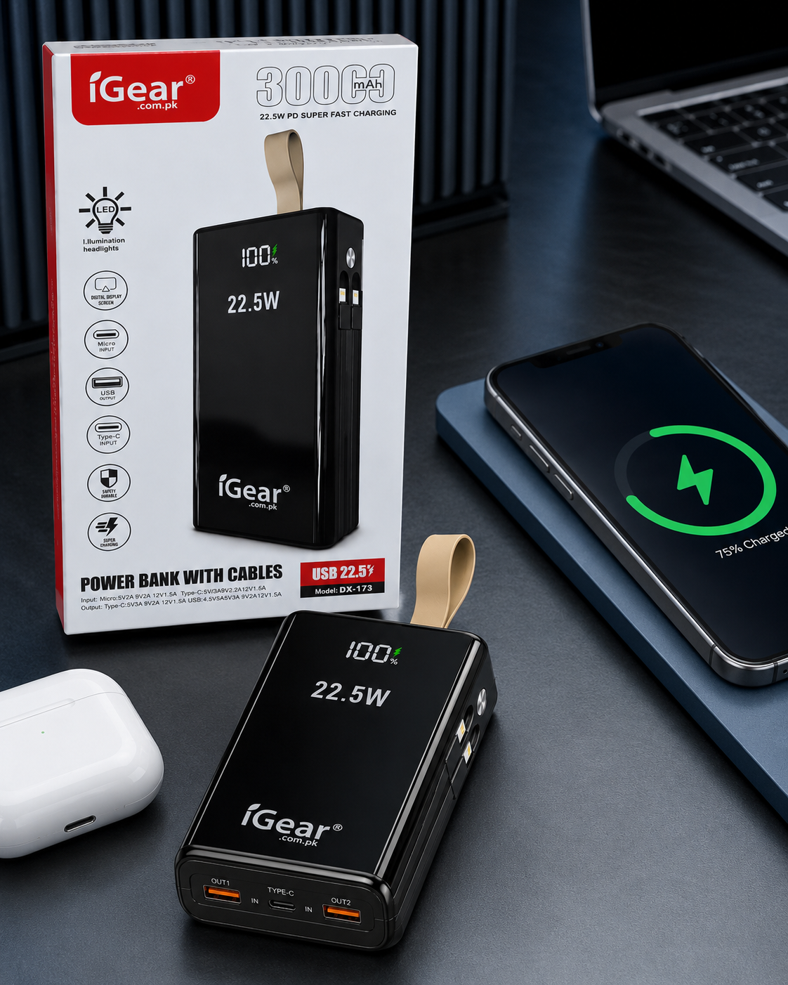 30000mAh Fast Charging Power Bank