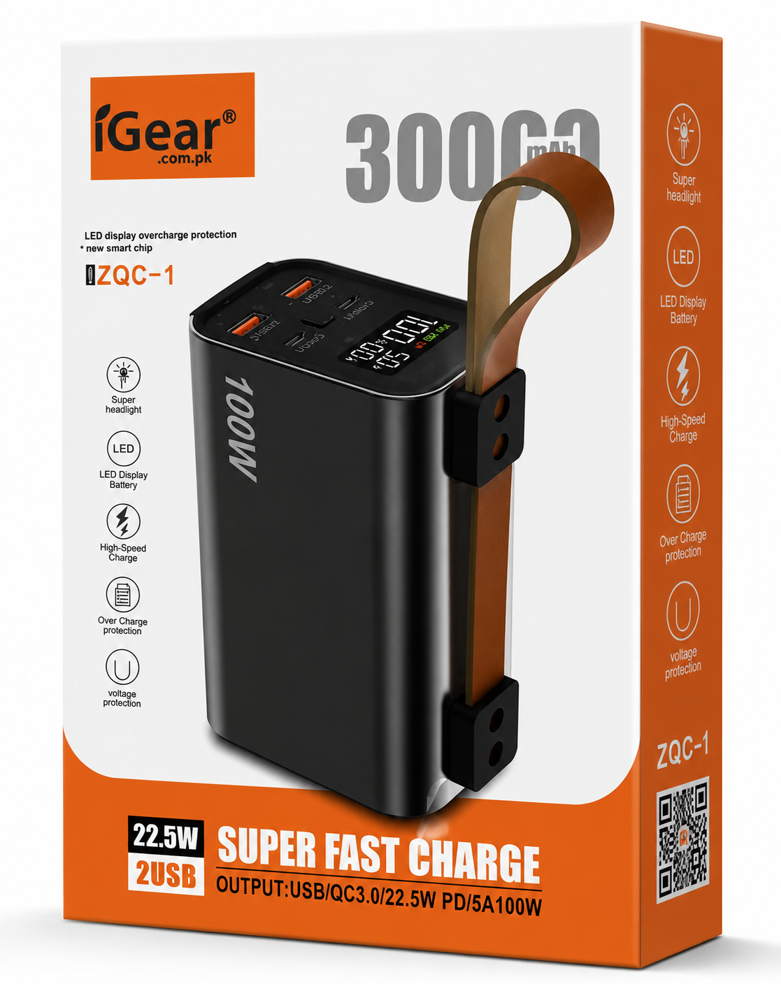 30000mAh Fast Charging Power Bank
