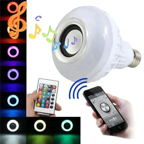 Led music bulb RGB wireless bluetooth light bulb with speaker / 24-key remote control bulb